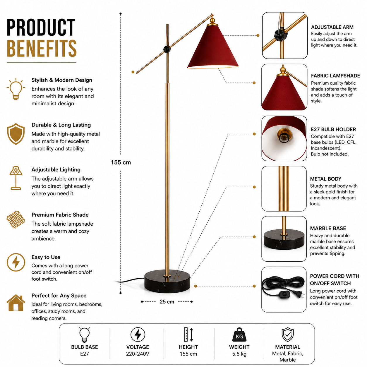 Luxury Standing Floor Lamp - Image 6
