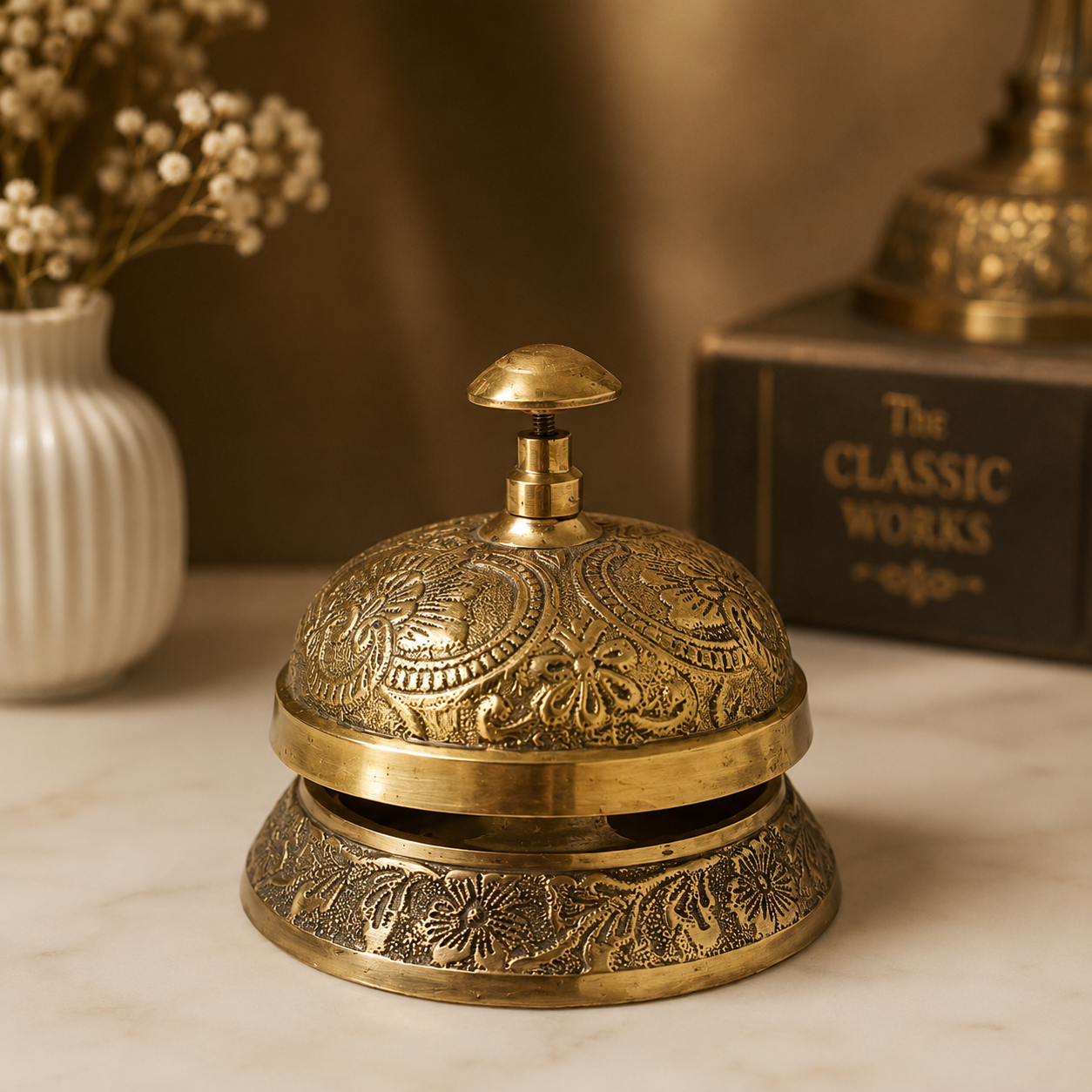 Antique Brass Service Bell